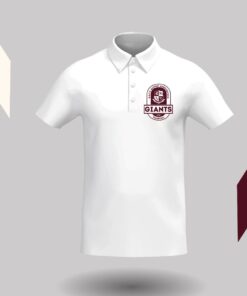 Polo White (Crest Logo)-PL-B002- GOOD LUCK